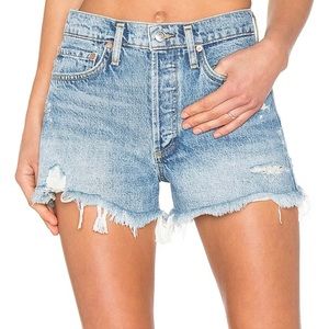 Agolde Parker cutoff denim shorts 24